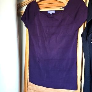 Vivienne Tam Purple  Cap Sleeve Blouse L MWT